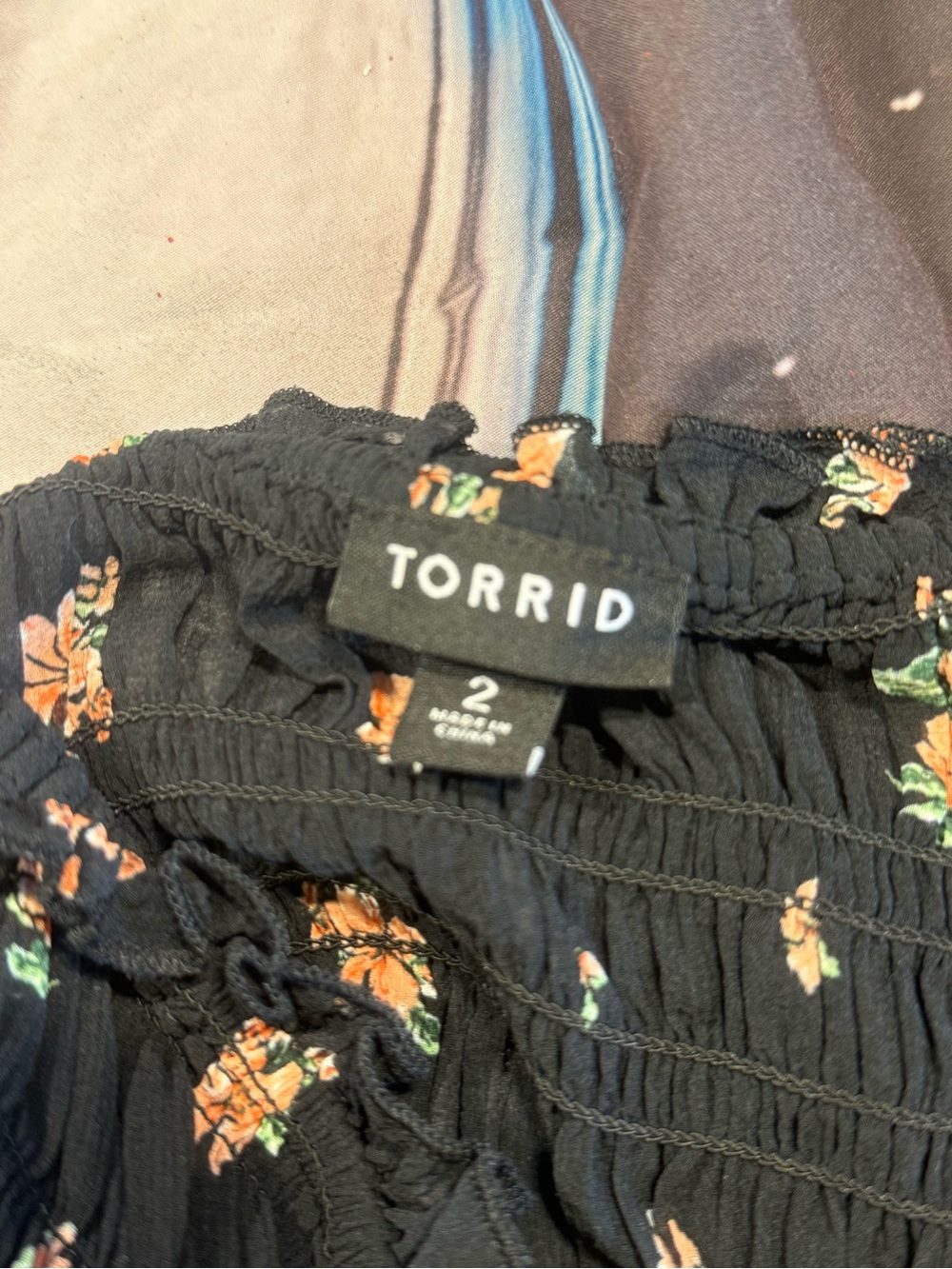torrid Black Floral Smocked Midi Sundress - Picture 8 of 8